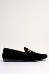 Lucente Velvet Black Loafers
